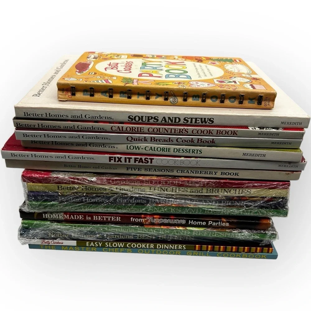 Lot 15 Vtg‎ Cookbooks Incl Betty Crocker Party Book 1st Ed + Better Homes Tupper